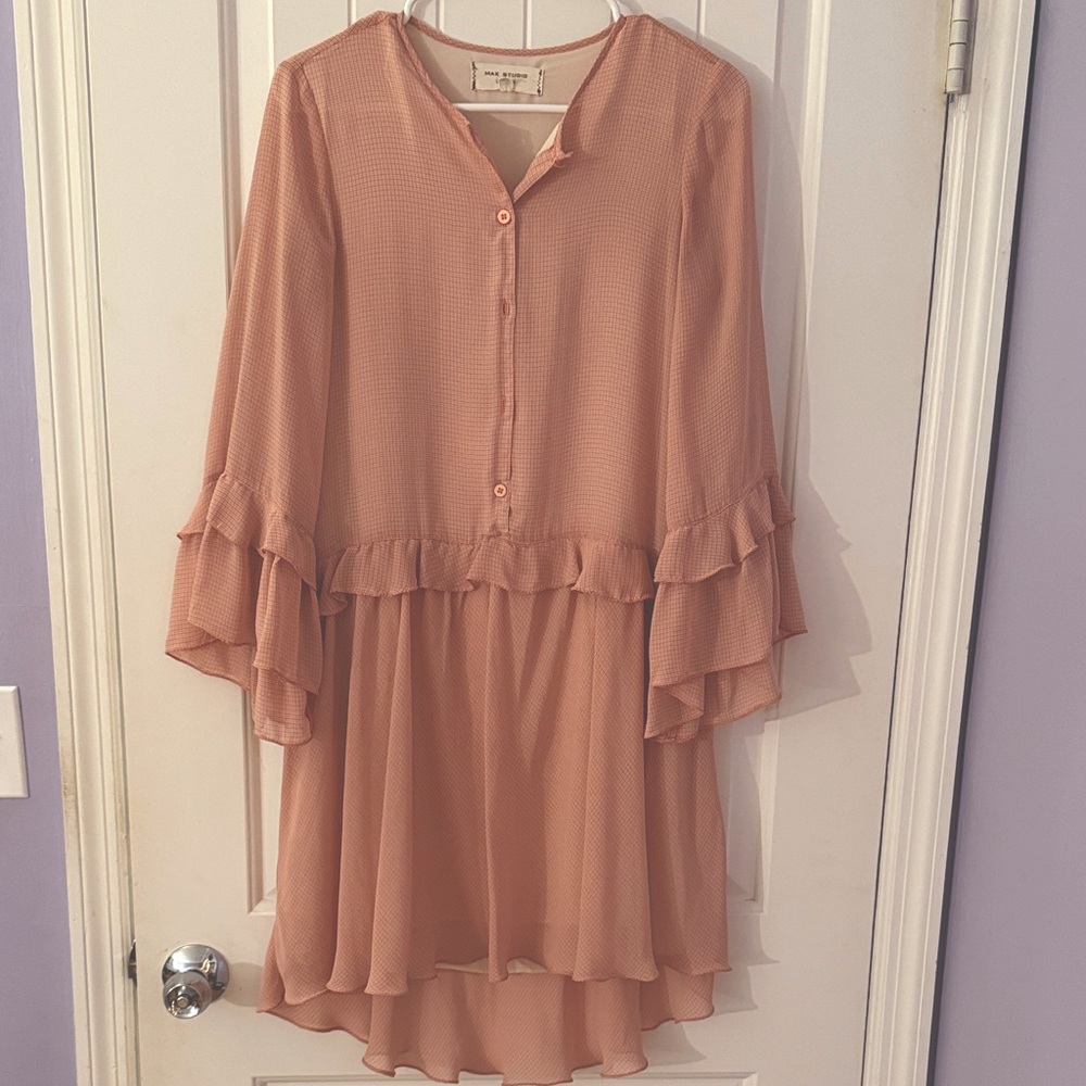 Max Studio Peach High Low Dress